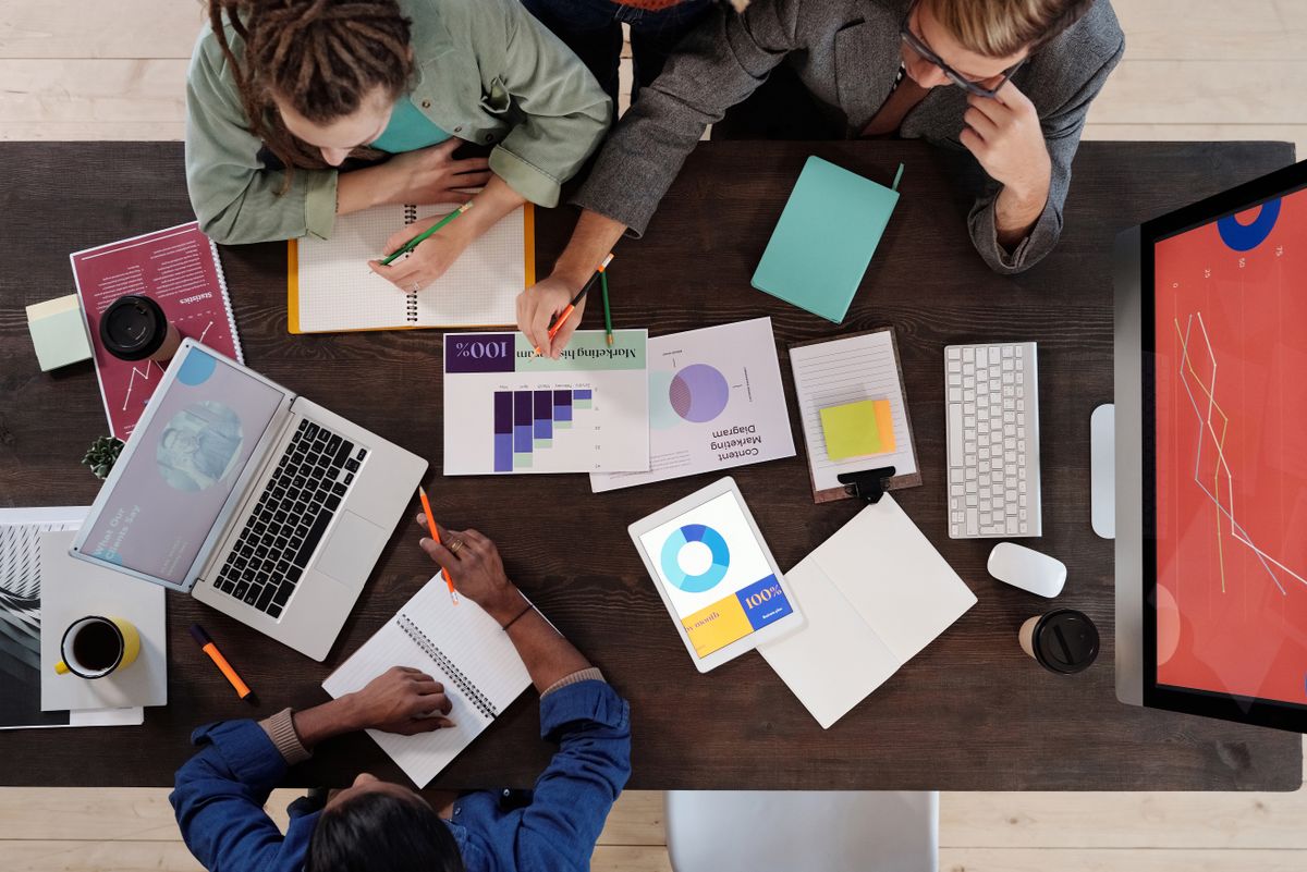 Digital marketing team meeting